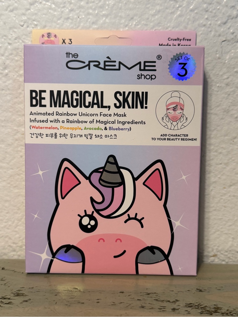 The Crème Shop Be Magical, Skin! Unicorn Face Mask - Pink (Set of 3)